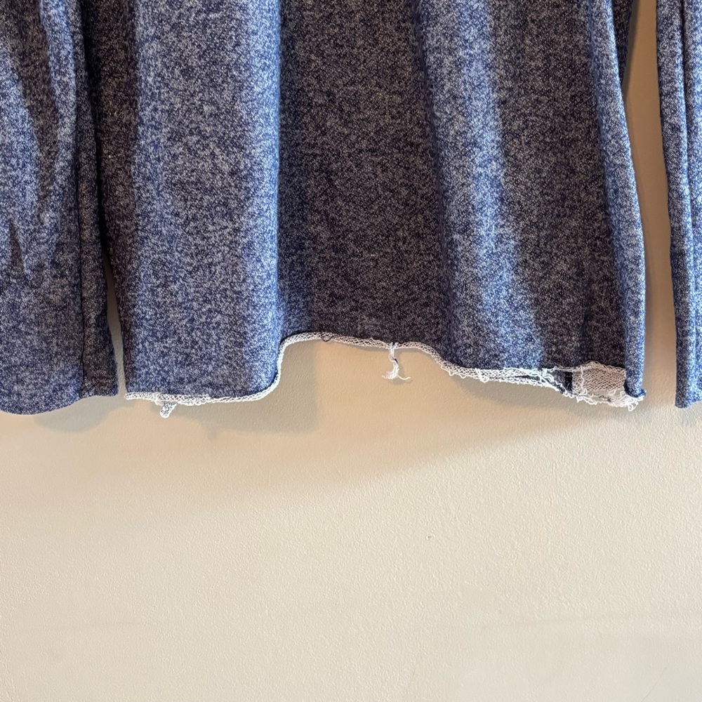 My Beloved Heathered Blue Cowl-Neck Pullover - Picture 2 of 4